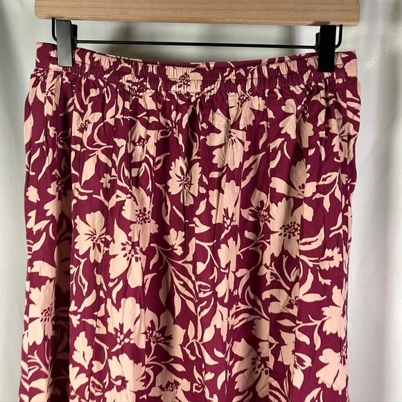 Patrons of Peace Floral Maxi Skirt in Burgundy and Cream - Picture 6 of 13